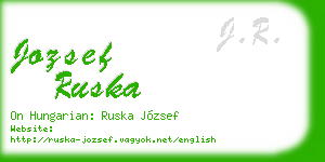 jozsef ruska business card